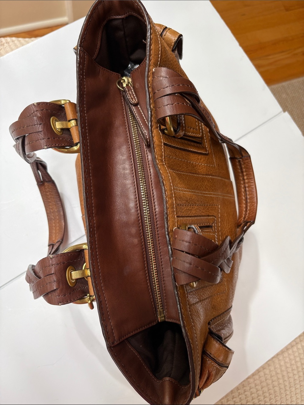 Coach Y2K SoHo Tote, Braided Handles, British Tan, Brass Hardware - Mint - Picture 11 of 11